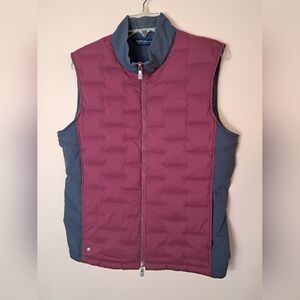 PETER MILLAR Crown Crafted Men's Blaze Insulated Vest Merlot Men’s Size M Golf